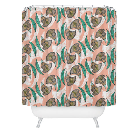 Marta Barragan Camarasa Pattern of African flowers Shower Curtain