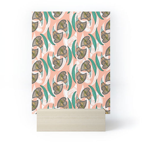 Marta Barragan Camarasa Pattern of African flowers Mini Art Print