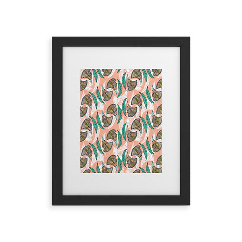Marta Barragan Camarasa Pattern of African flowers Framed Art Print
