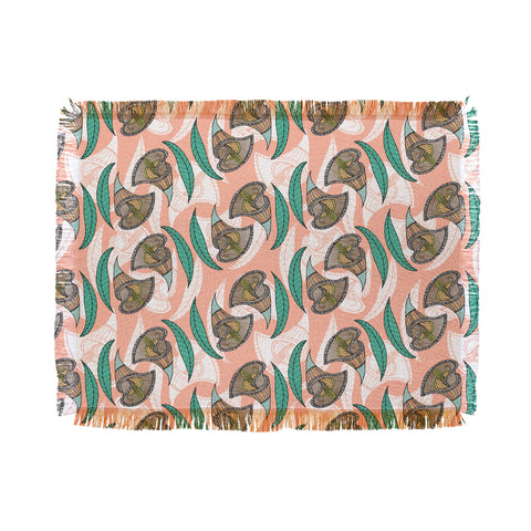 Marta Barragan Camarasa Pattern of African flowers Throw Blanket