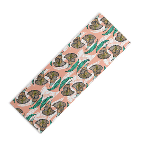 Marta Barragan Camarasa Pattern of African flowers Yoga Mat