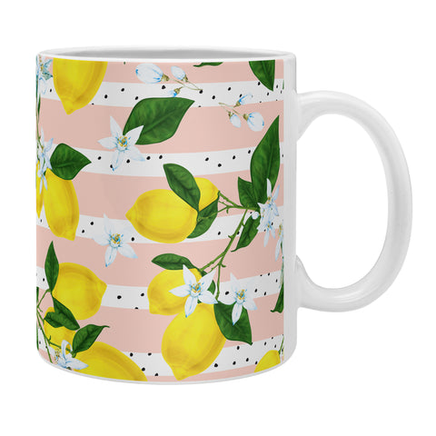 Marta Barragan Camarasa Pattern of flowery lemons Coffee Mug