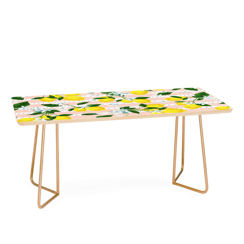 Marta Barragan Camarasa Pattern of flowery lemons Coffee Table