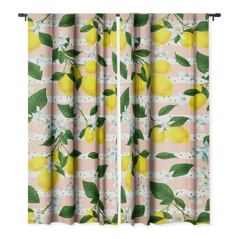 Marta Barragan Camarasa Pattern of flowery lemons Blackout Non Repeat