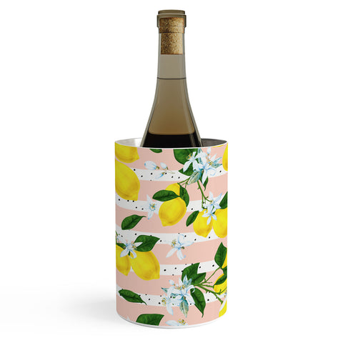 Marta Barragan Camarasa Pattern of flowery lemons Wine Chiller