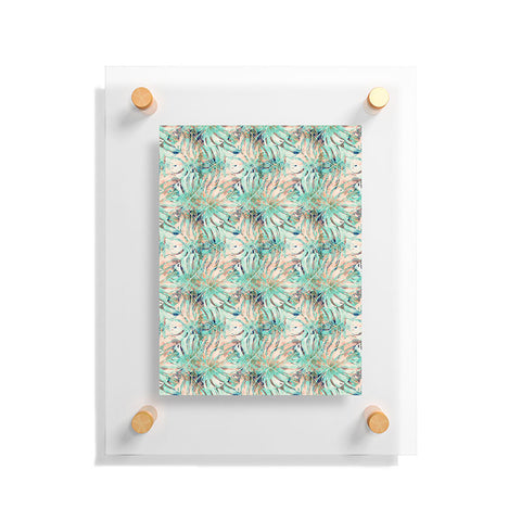 Marta Barragan Camarasa Pattern of monstera pink leaves Floating Acrylic Print