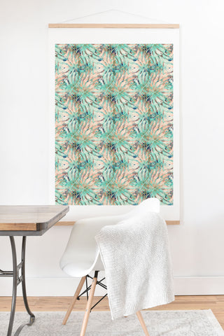 Marta Barragan Camarasa Pattern of monstera pink leaves Art Print And Hanger