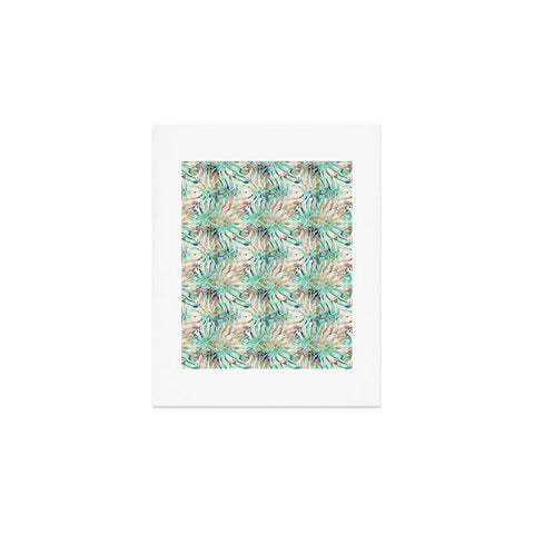 Marta Barragan Camarasa Pattern of monstera pink leaves Art Print