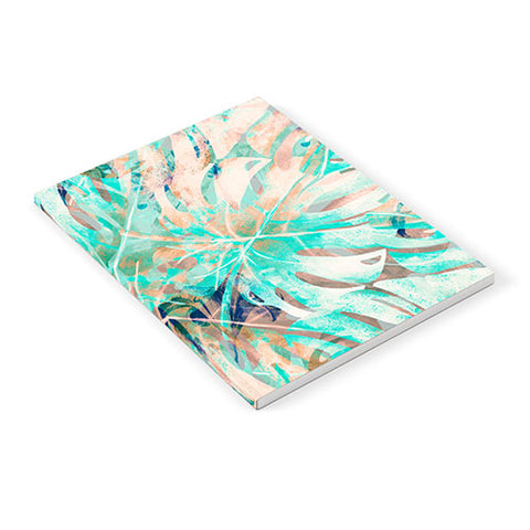 Marta Barragan Camarasa Pattern of monstera pink leaves Notebook