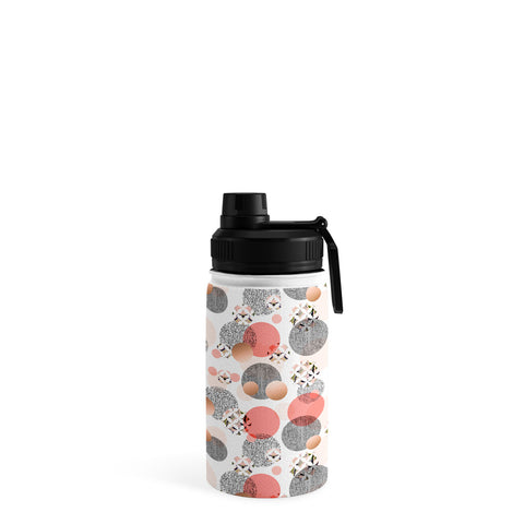 Marta Barragan Camarasa Pattern of textured circles Water Bottle