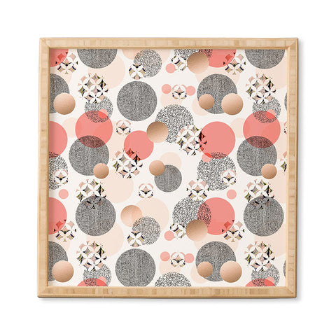 Marta Barragan Camarasa Pattern of textured circles Framed Wall Art