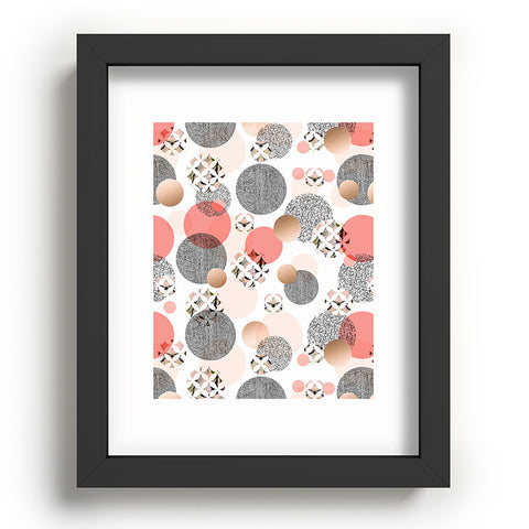 Marta Barragan Camarasa Pattern of textured circles Recessed Framing Rectangle
