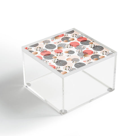 Marta Barragan Camarasa Pattern of textured circles Acrylic Box