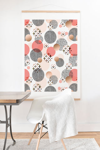 Marta Barragan Camarasa Pattern of textured circles Art Print And Hanger