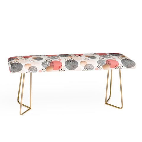Marta Barragan Camarasa Pattern of textured circles Bench
