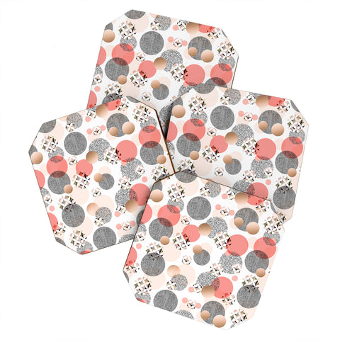 Marta Barragan Camarasa Pattern of textured circles Coaster Set