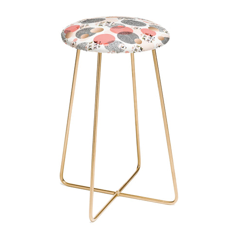 Marta Barragan Camarasa Pattern of textured circles Counter Stool