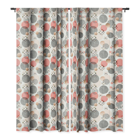 Marta Barragan Camarasa Pattern of textured circles Blackout Window Curtain