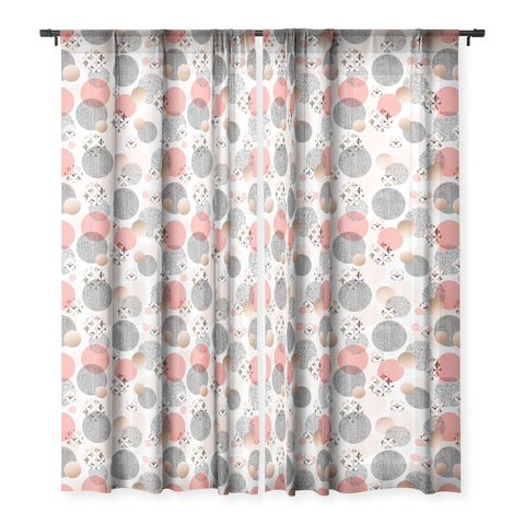 Marta Barragan Camarasa Pattern of textured circles Sheer Window Curtain