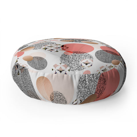 Marta Barragan Camarasa Pattern of textured circles Floor Pillow Round