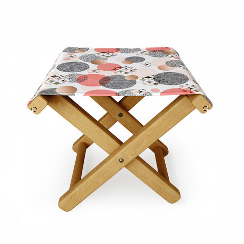 Marta Barragan Camarasa Pattern of textured circles Folding Stool
