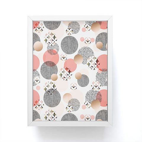 Marta Barragan Camarasa Pattern of textured circles Framed Mini Art Print