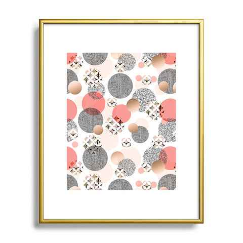 Marta Barragan Camarasa Pattern of textured circles Metal Framed Art Print