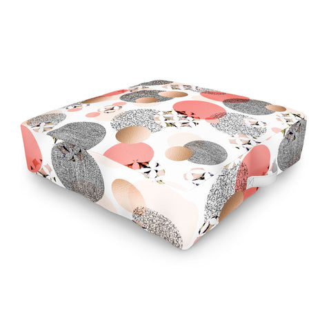 Marta Barragan Camarasa Pattern of textured circles Outdoor Floor Cushion