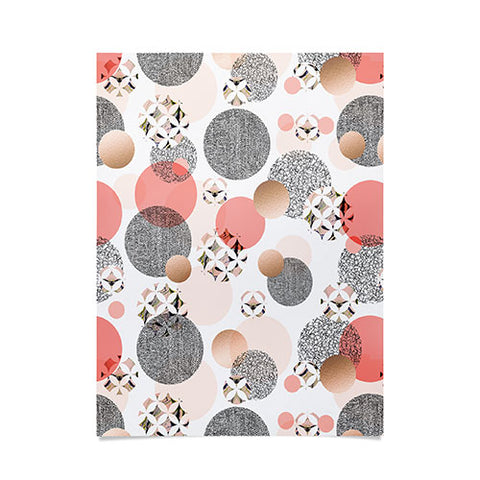 Marta Barragan Camarasa Pattern of textured circles Poster