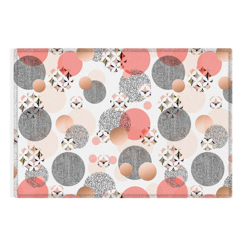 Marta Barragan Camarasa Pattern of textured circles Outdoor Rug