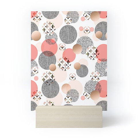 Marta Barragan Camarasa Pattern of textured circles Mini Art Print