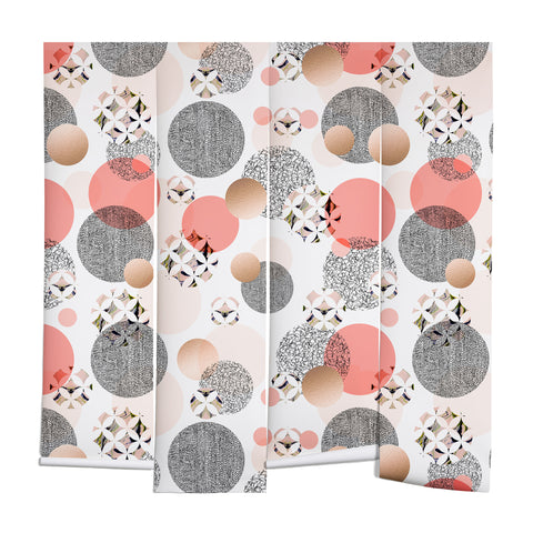 Marta Barragan Camarasa Pattern of textured circles Wall Mural