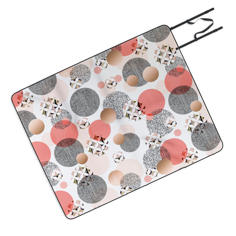 Marta Barragan Camarasa Pattern of textured circles Picnic Blanket