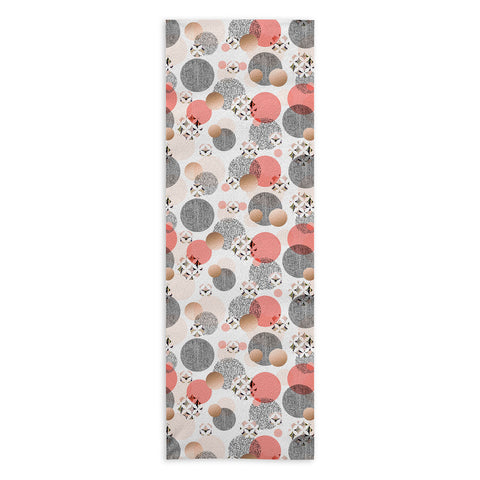Marta Barragan Camarasa Pattern of textured circles Yoga Towel