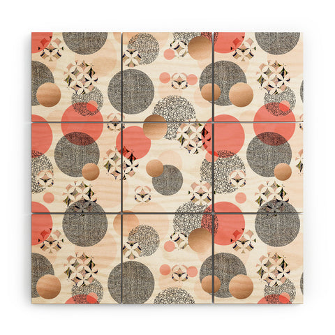 Marta Barragan Camarasa Pattern of textured circles Wood Wall Mural