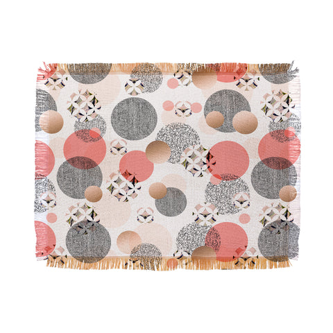 Marta Barragan Camarasa Pattern of textured circles Throw Blanket