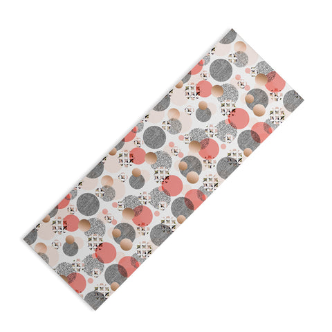 Marta Barragan Camarasa Pattern of textured circles Yoga Mat