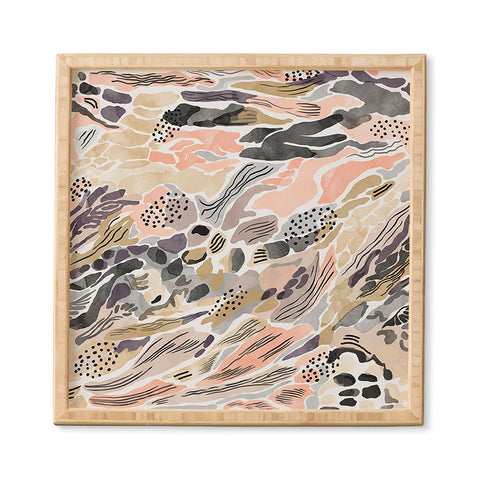 Marta Barragan Camarasa Pink abstract artistic brushes Framed Wall Art