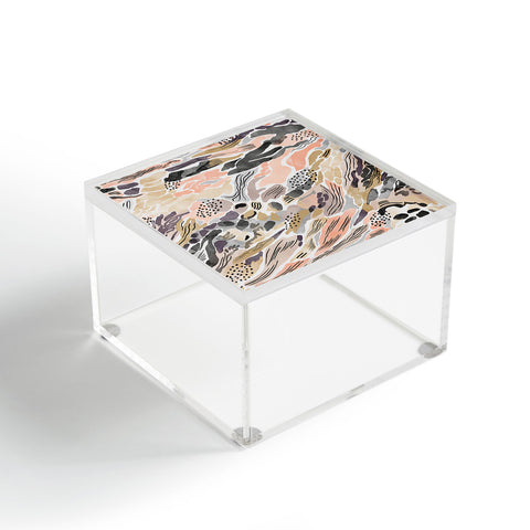 Marta Barragan Camarasa Pink abstract artistic brushes Acrylic Box