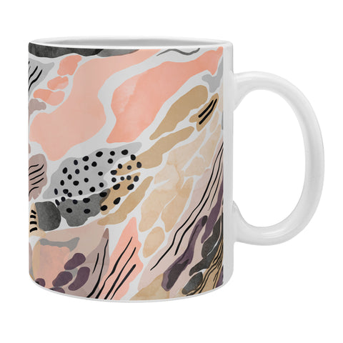 Marta Barragan Camarasa Pink abstract artistic brushes Coffee Mug