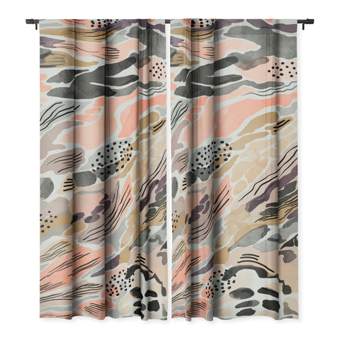 Marta Barragan Camarasa Pink abstract artistic brushes Blackout Non Repeat