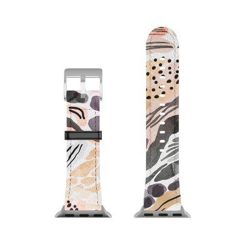 Marta Barragan Camarasa Pink abstract artistic brushes Apple Watch Band