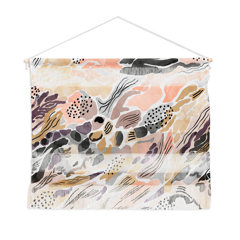 Marta Barragan Camarasa Pink abstract artistic brushes Wall Hanging Landscape