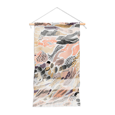 Marta Barragan Camarasa Pink abstract artistic brushes Wall Hanging Portrait
