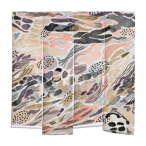 Marta Barragan Camarasa Pink abstract artistic brushes Wall Mural