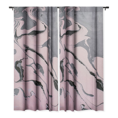 Marta Barragan Camarasa Pink and black marbling paper Blackout Non Repeat