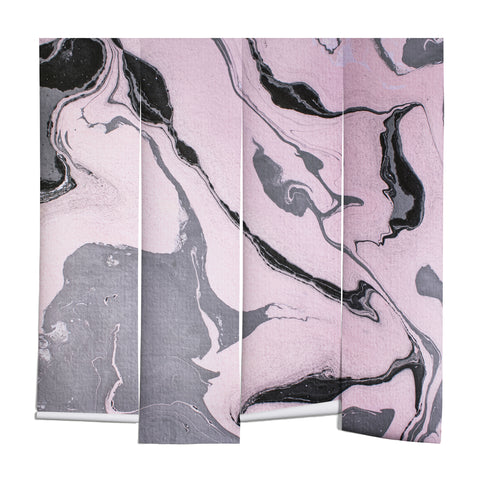 Marta Barragan Camarasa Pink and black marbling paper Wall Mural