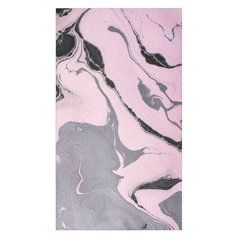 Marta Barragan Camarasa Pink and black marbling paper Tablecloth