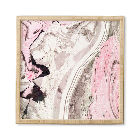 Marta Barragan Camarasa Pink and gray marble Framed Wall Art