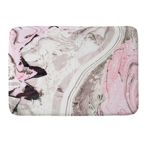 Marta Barragan Camarasa Pink and gray marble Memory Foam Bath Mat